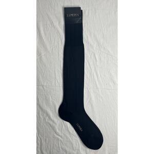 4-30 LA PERLA Socks Cashmere Silk Black Size 11.5/Large